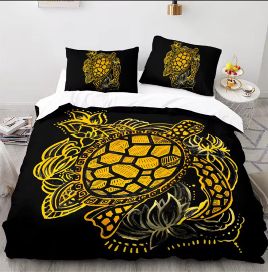 Gold Turtle Bedding Set