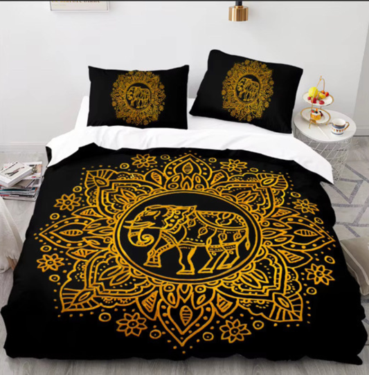 Elephant Mandala Design Bedding Set